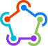 Logo von Fastlane, ein buntes, verbindendes Fünfeck, steht für das Tool zur Automatisierung mobiler Build-Prozesse.