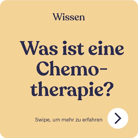 Verständlich aufbereitete Inhalte zur Chemotherapie als Teil des begleitenden Informationsangebots.