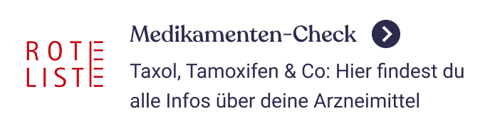 Zentral gebündelte Informationen zu Medikamenten, die jederzeit abrufbar sind und Patientinnen ohne Suchen oder zusätzliche Unterlagen Orientierung geben.