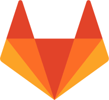 Logo von GitLab, ein orangefarbener Fuchs, repräsentiert die Webanwendung für Versionskontrolle und CI/CD.
