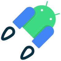 Logo von Jetpack, charakterisiert durch das Android-Roboter-Maskottchen mit Jetpack