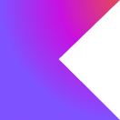 Logo von Kotlin, dargestellt durch eine leuchtende dreieckige Struktur, die ein abstraktes K darstellt.
